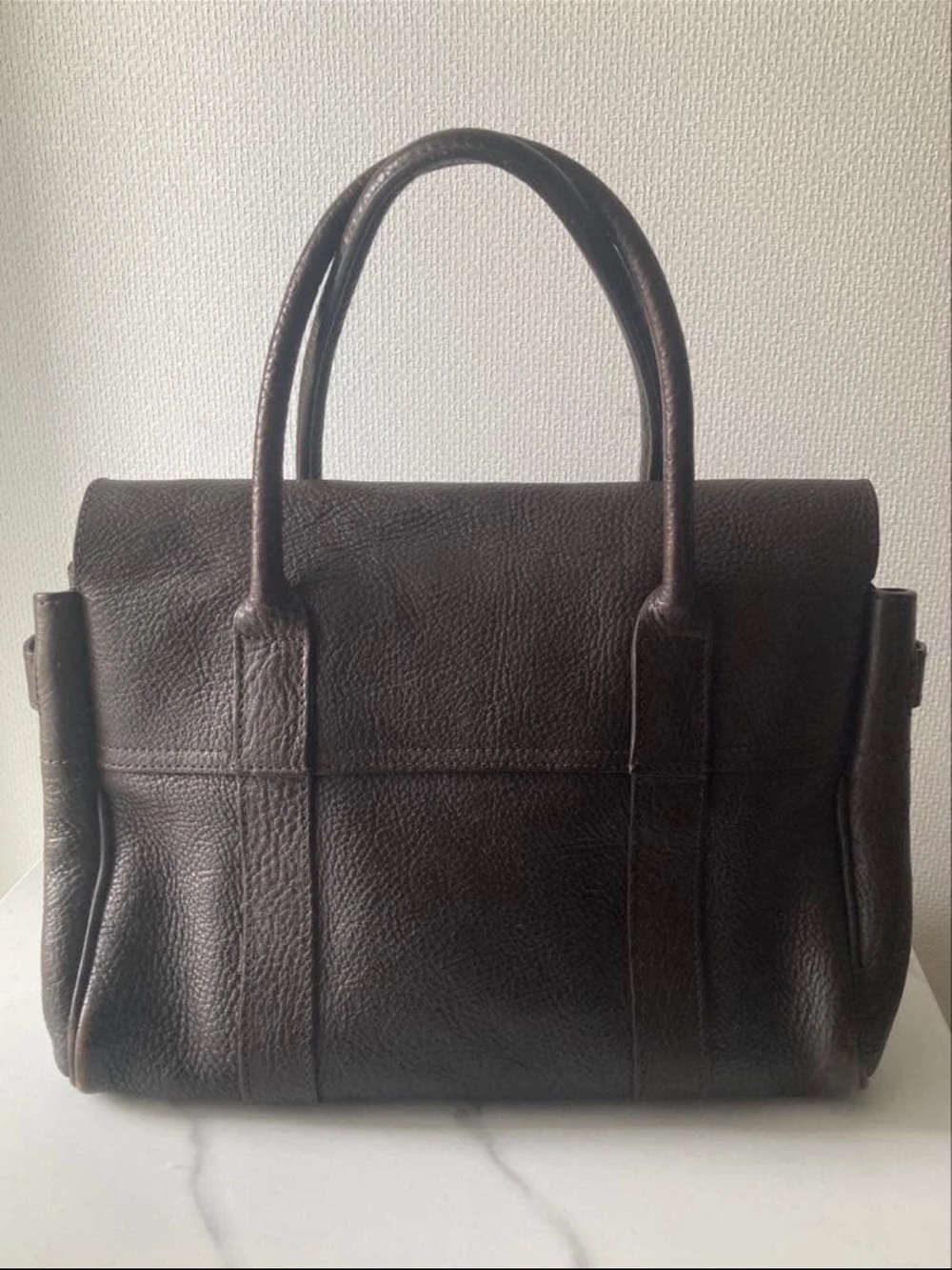 Mulberry Dark Brown Leather Satchel with Gold Turn-Lock - Picture 3 of 16